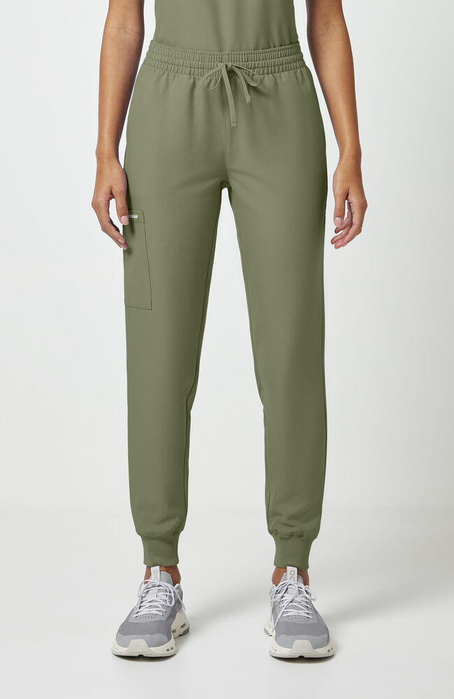 Women's 5-Pocket Mid Rise Knit Jogger Scrub Pant | Cherokee Uniforms
