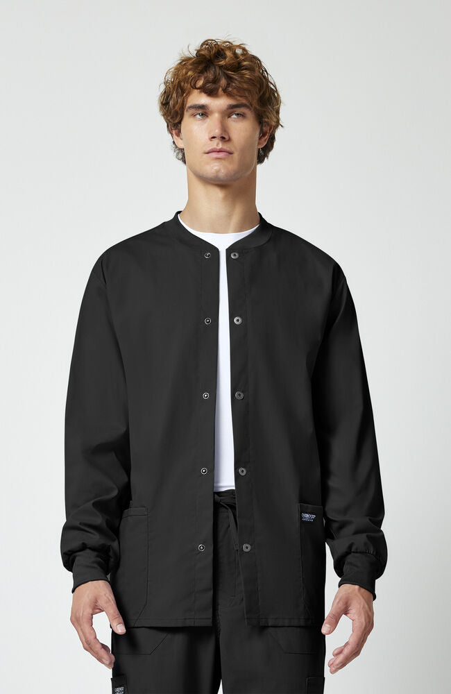 Men's Snap Front Warm-Up Solid Scrub Jacket – Cherokee Uniforms