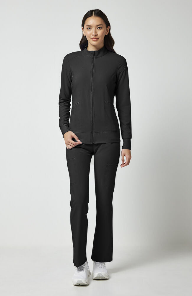 Women's Knit Zip Front Warm Up Scrub Jacket | Cherokee – Cherokee