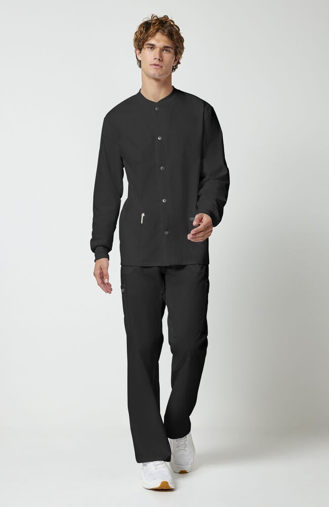 Men's Snap Front Warm-Up Solid Scrub Jacket – Cherokee Uniforms