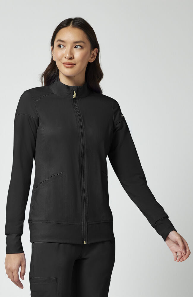 Women's Knit Zip Front Warm Up Scrub Jacket | Cherokee – Cherokee