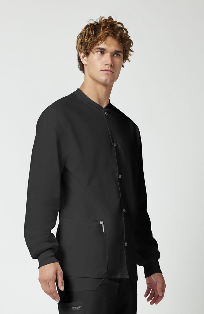 Men's Snap Front Warm-Up Solid Scrub Jacket – Cherokee Uniforms