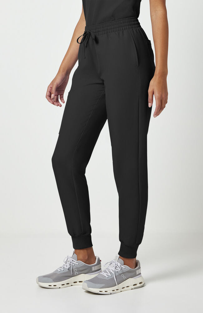 Women's 5-Pocket Mid Rise Knit Jogger Scrub Pant | Cherokee Uniforms