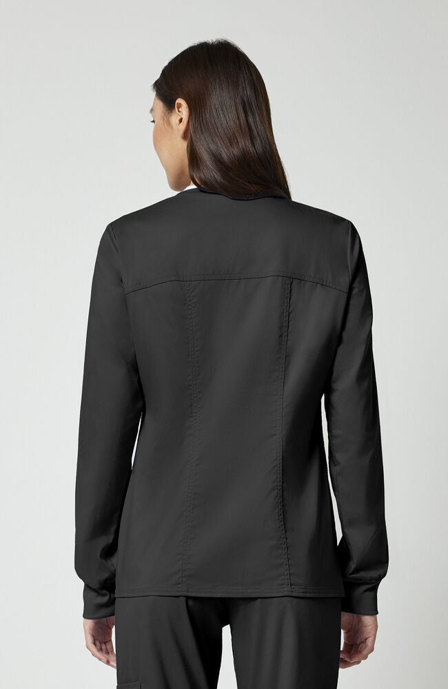 Women's Zip Front Warm Up Solid Scrub Jacket | Cherokee Uniforms