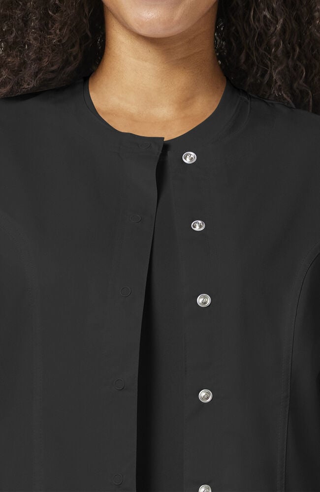 Women's Snap Front Crew Neck Scrub Jacket | Cherokee – Cherokee