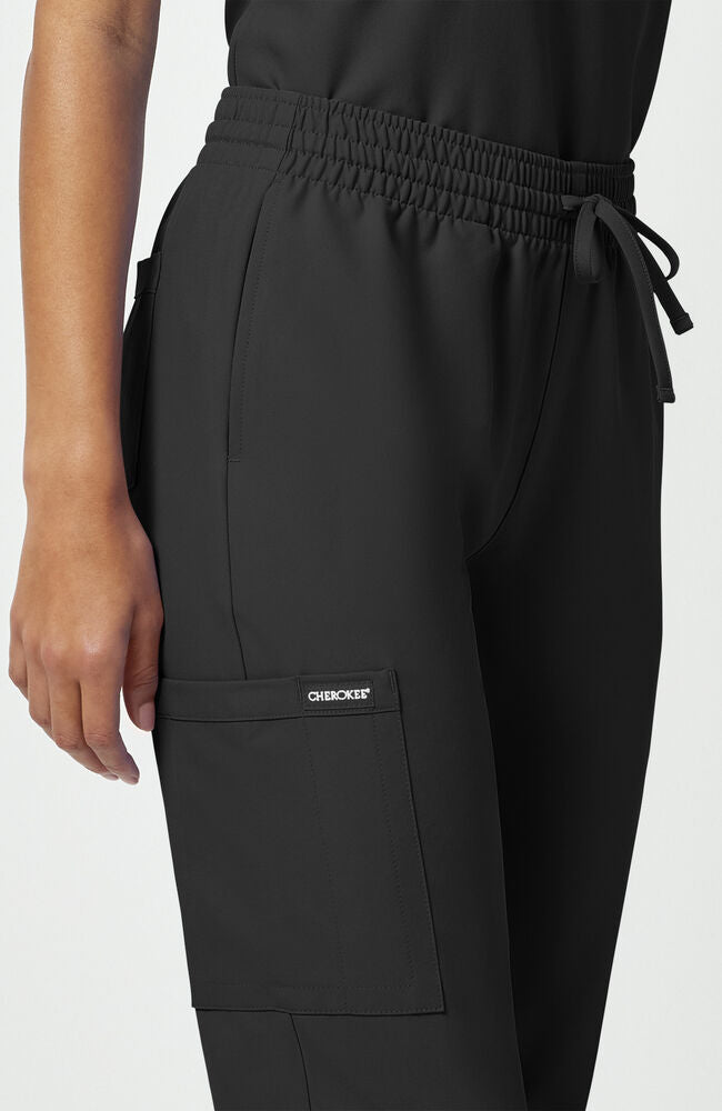 Women's 5-Pocket Mid Rise Knit Jogger Scrub Pant | Cherokee Uniforms