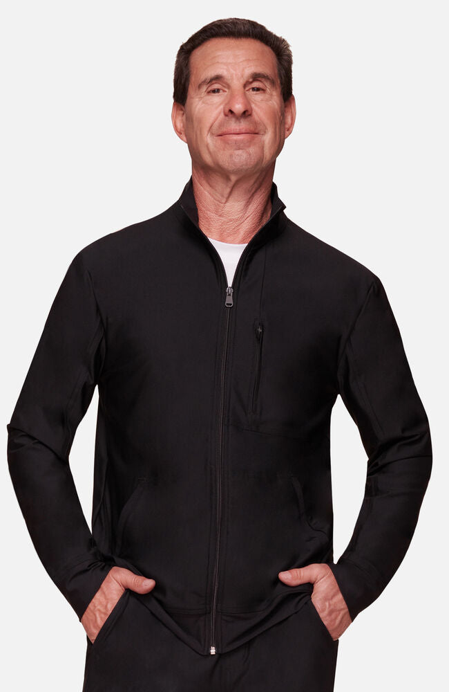 Men's Zip Front Mock Neck Scrub Jacket | Cherokee – Cherokee Uniforms