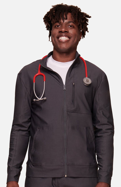 Men's Zip Front Mock Neck Scrub Jacket | Cherokee – Cherokee Uniforms