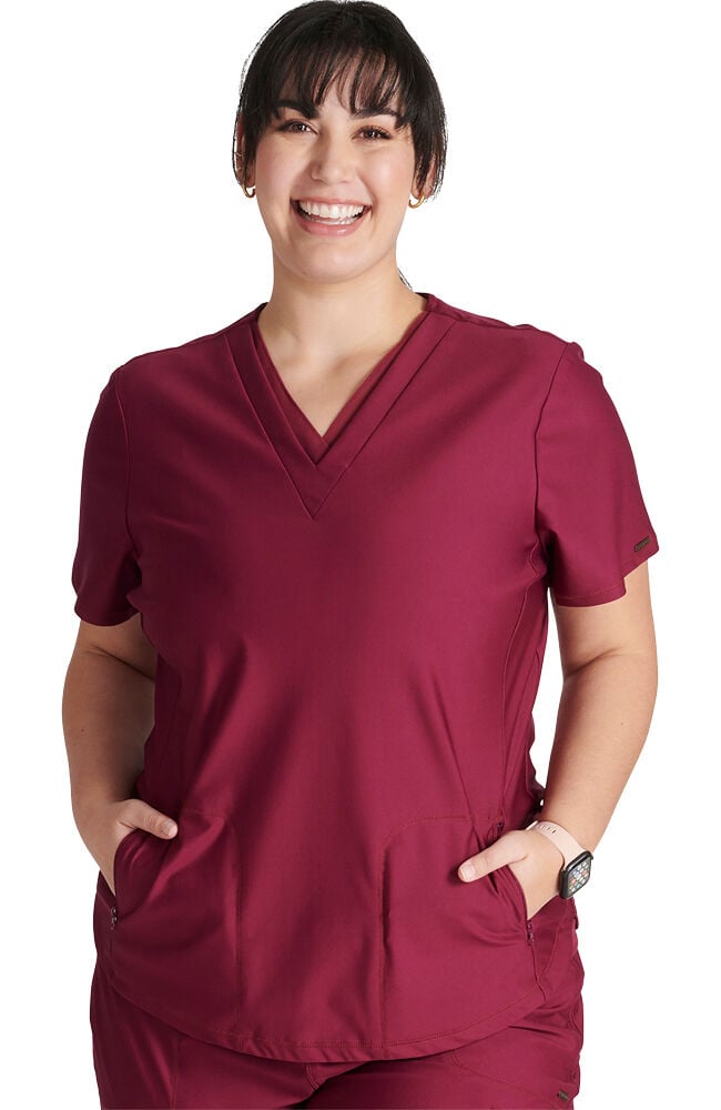 Women's Power Mesh V-Neck Scrub Top | Cherokee – Cherokee Uniforms