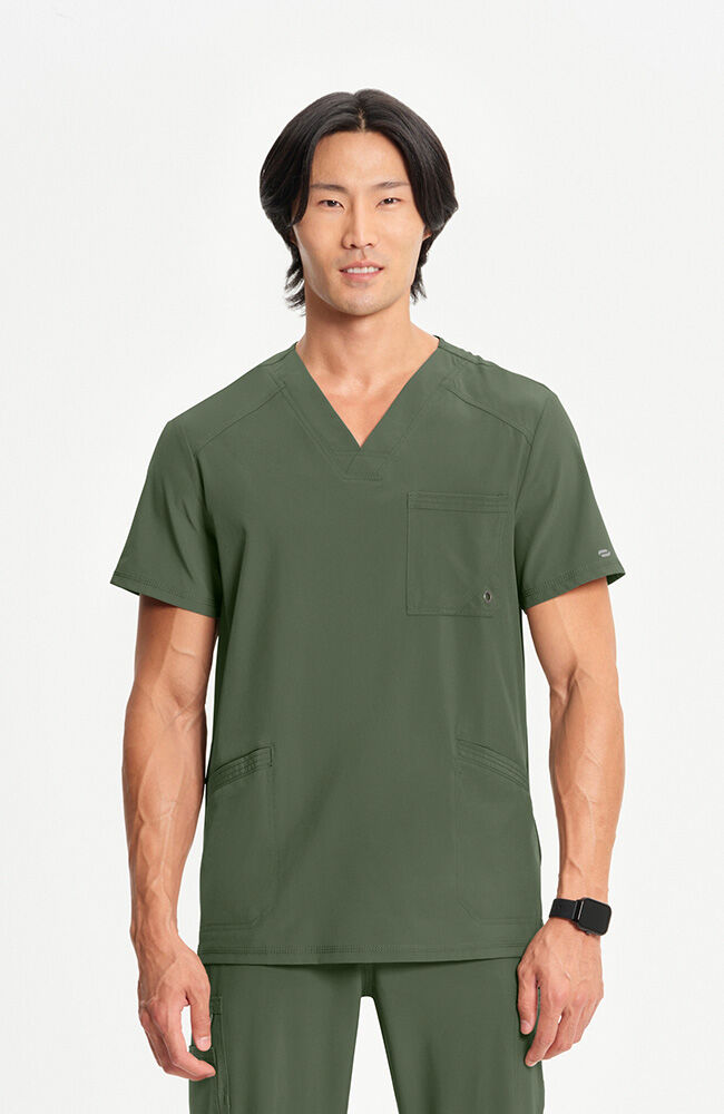トップス o.ck Men's Stretch V-Neck Scrub Top | Cherokee – Cherokee Uniforms