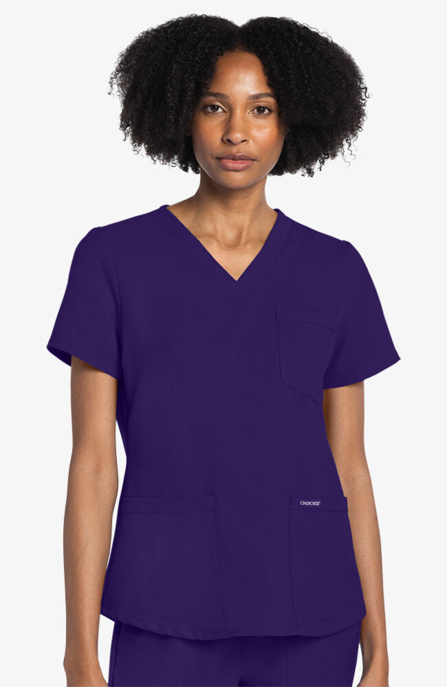 Women's 3-Pocket V-Neck Shirttail Scrub Top | Cherokee Uniforms