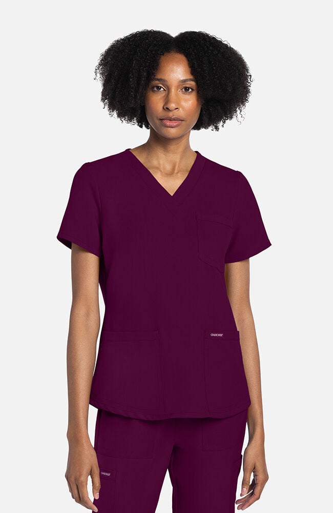 Women's 3-Pocket V-Neck Shirttail Scrub Top | Cherokee Uniforms