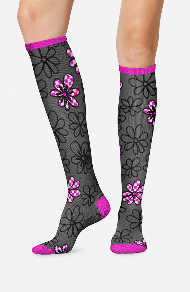 Women's Knee High 10-15 mmHg Print Support Sock | Cherokee