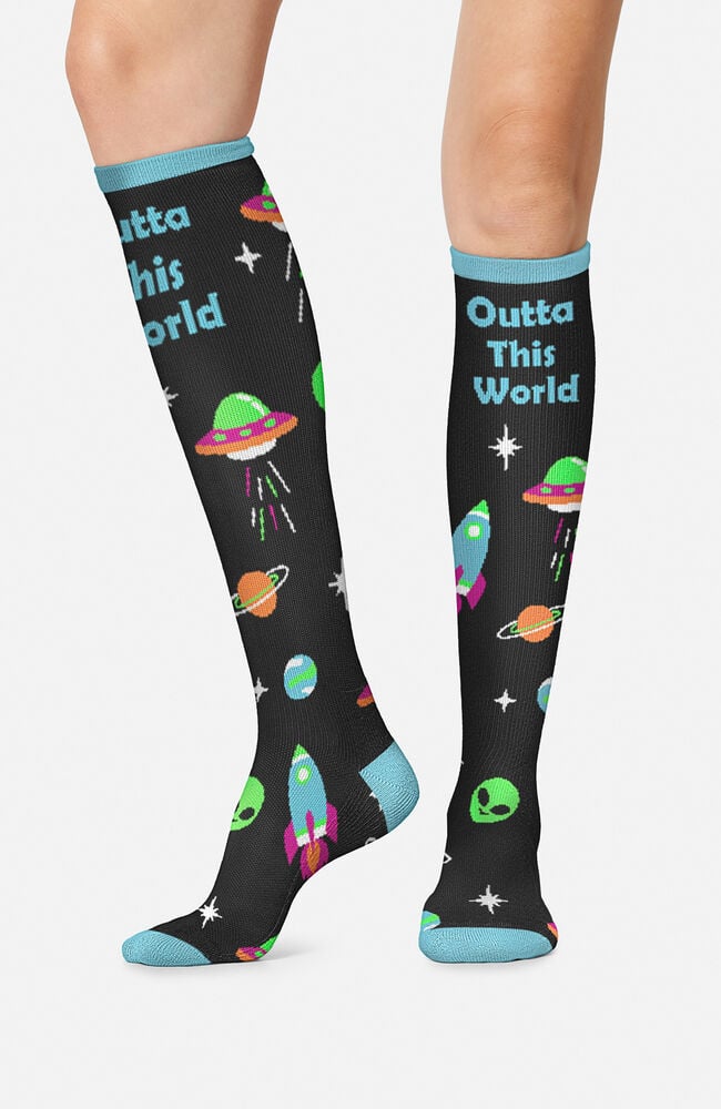 Women's Knee High 10-15 mmHg Print Support Sock | Cherokee