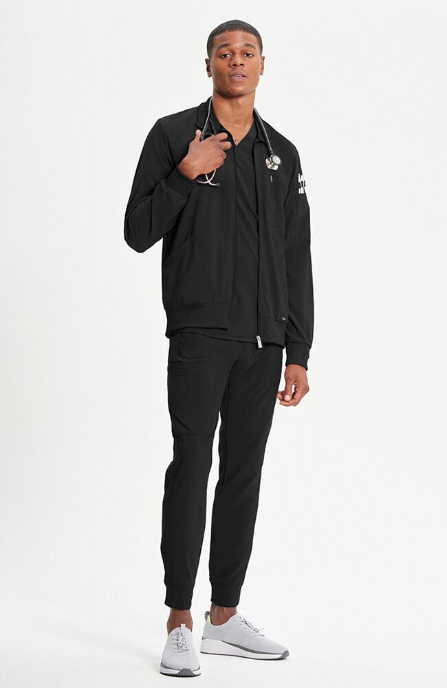 Men's Zip Front Rib Panel Scrub Jacket | Cherokee – Cherokee Uniforms
