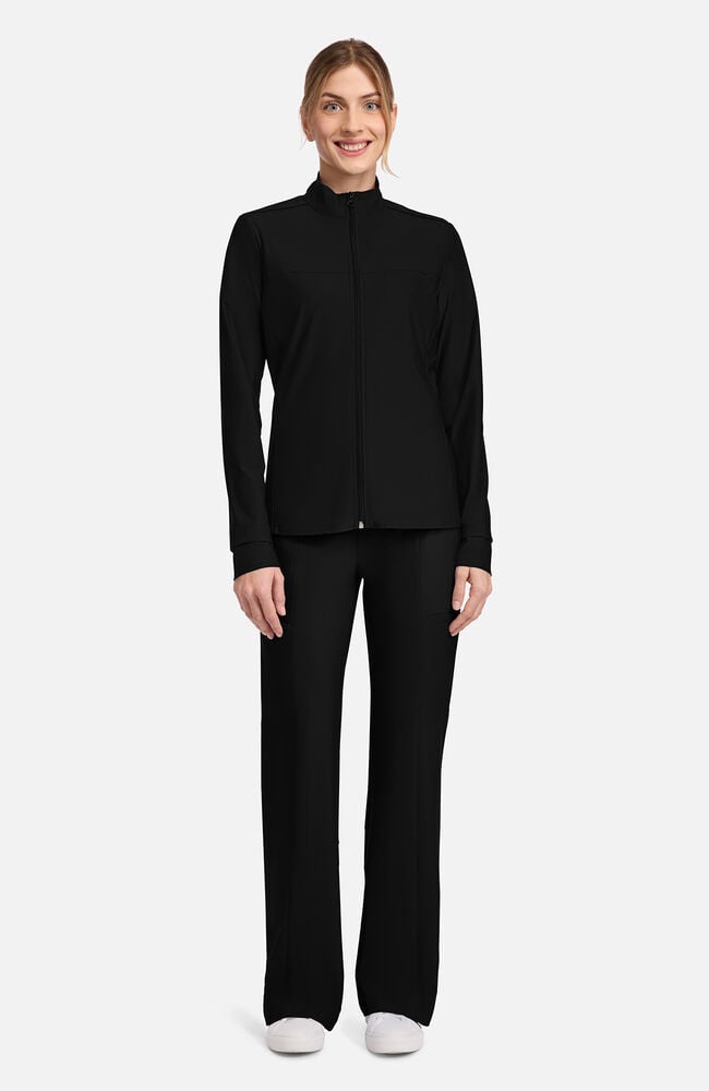 Women's Knit 3-Pocket Zip Front Scrub Jacket | Cherokee – Cherokee