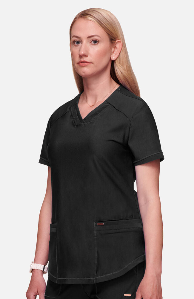 Women's Curved Hemline V-Neck Scrub Top | Cherokee Uniforms