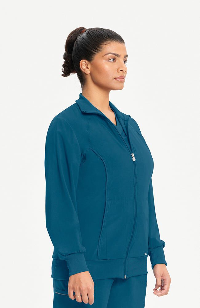 Women's Zip Front Warm Up Scrub Jacket | Cherokee – Cherokee Uniforms
