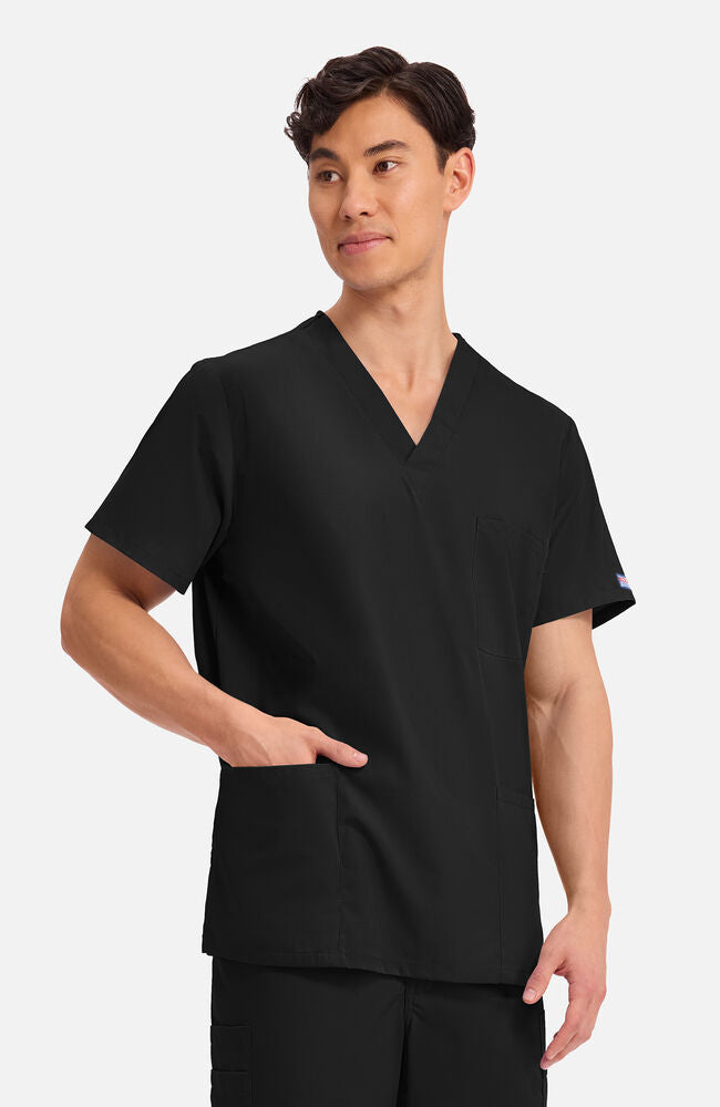 Unisex V-Neck 3-Pocket Scrub Top | Cherokee – Cherokee Uniforms