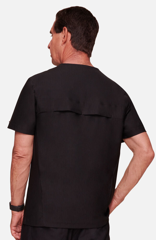 Men's Mesh Panel Chest Pocket V-Neck Scrub Top | Cherokee