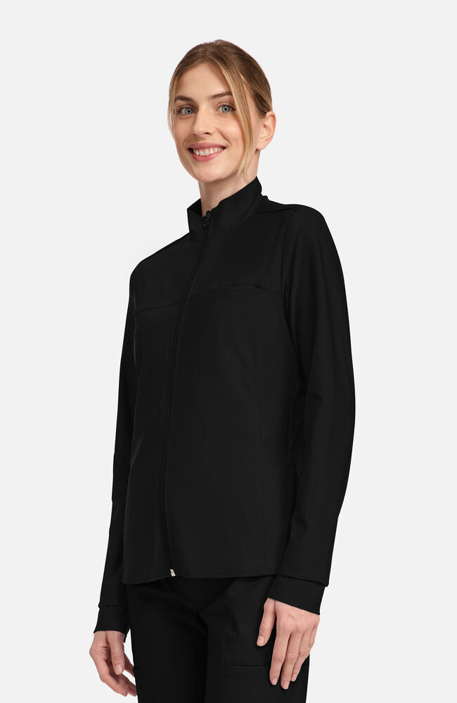 Women's Knit 3-Pocket Zip Front Scrub Jacket | Cherokee – Cherokee