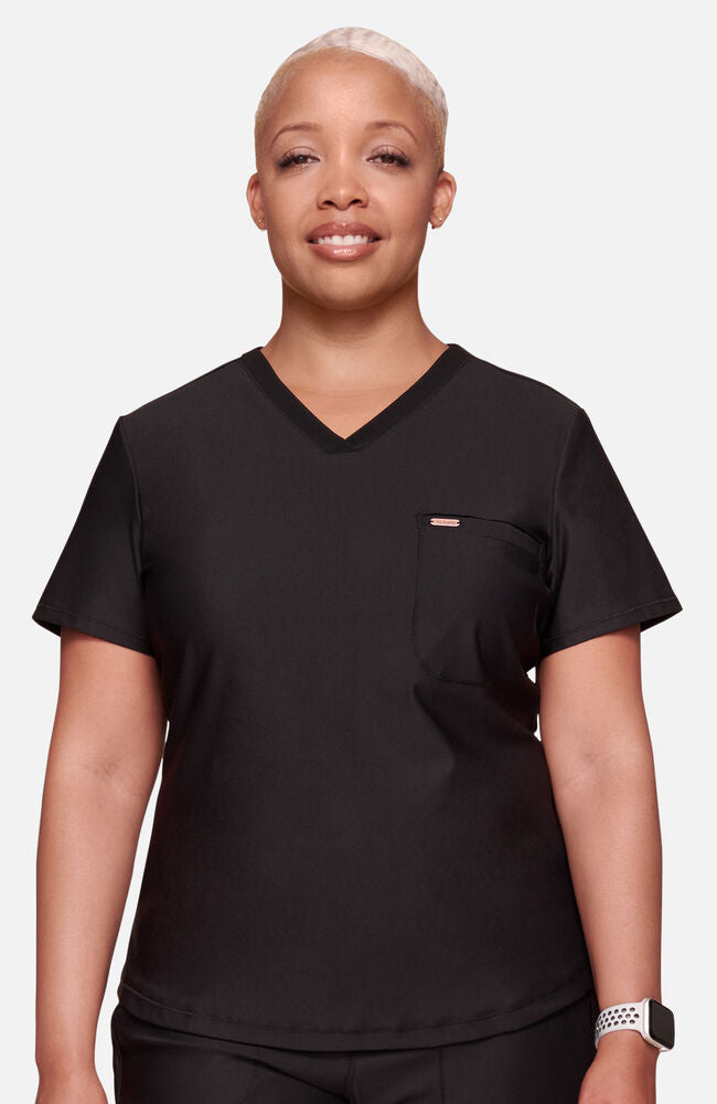 Women's Tuck-In Knit Mesh V-Neck Scrub Top | Cherokee Uniforms