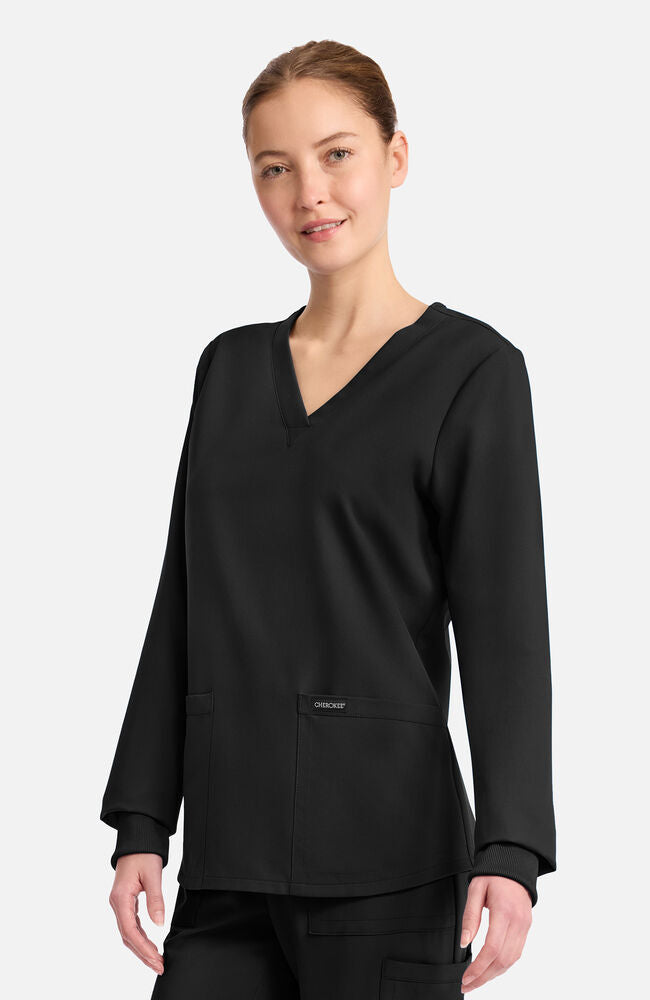 Women's 2-Pocket Long Sleeve Scrub Top | Cherokee Uniforms