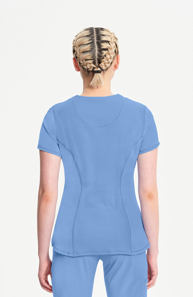 Women's 3-Pocket Knit Panel V-Neck Scrub Top | Cherokee – Cherokee