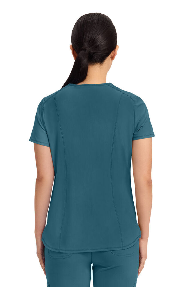 Women's 2-Pocket Shirttail Knit V-Neck Scrub Top | Cherokee
