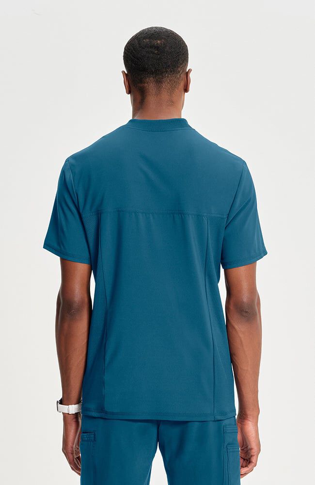 skrページ Men's V-Neck Knit Panel Solid Scrub Top | Cherokee Uniforms