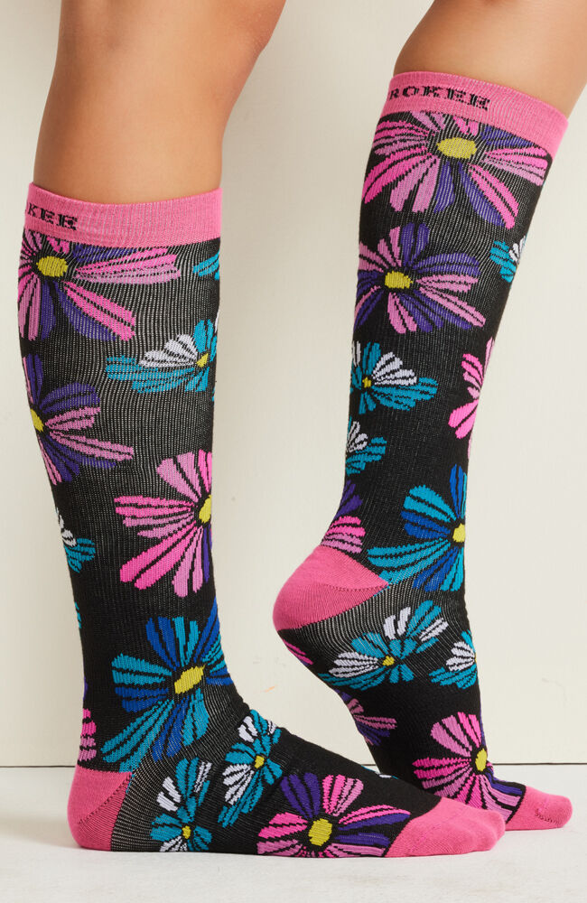 Women's Knee High 10-15 mmHg Print Support Sock | Cherokee