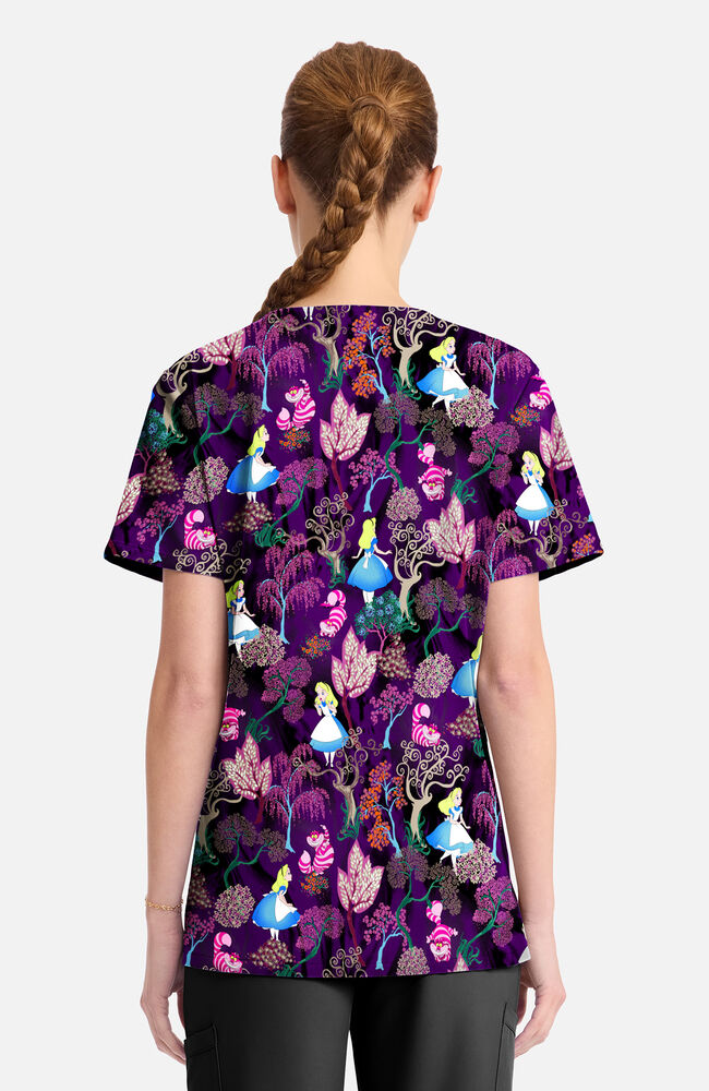 Women's Alice Here And Everywhere Print Scrub Top | Cherokee Uniforms