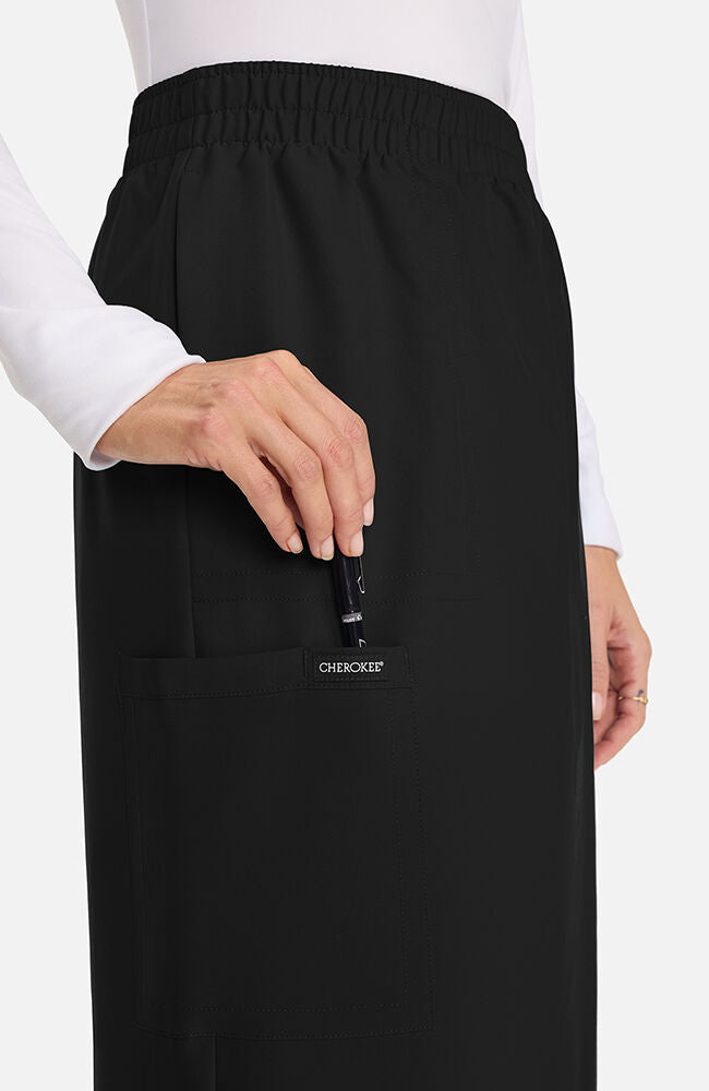 BRIEFING 新品　WS STITCHED 3D LOGO SKIRT M Women's 3-Pocket Midi Scrub Skirt | Cherokee Uniforms