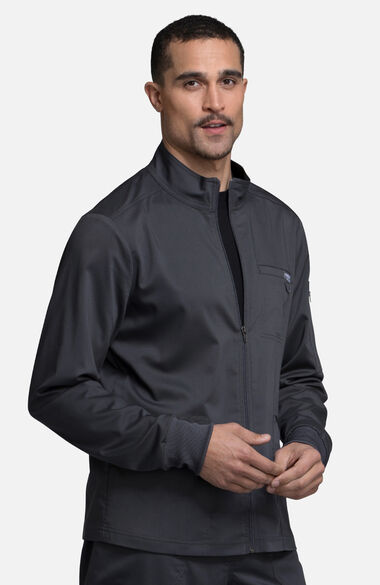 Revolution by Cherokee Workwear Mens Zip Up Solid Scrub Jacket |  AllHeart.com