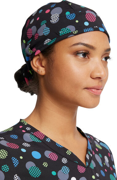 Clearance Cherokee Women's Checker Dots Print Scrub Hat | Cherokee Uniforms