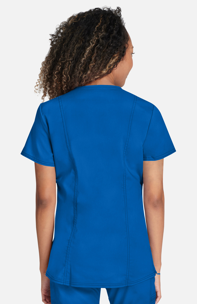 Royal Blue Top Plain Polycrepe Casual Tops Ladyindia86