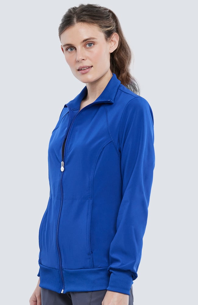 zip front warm up jacket