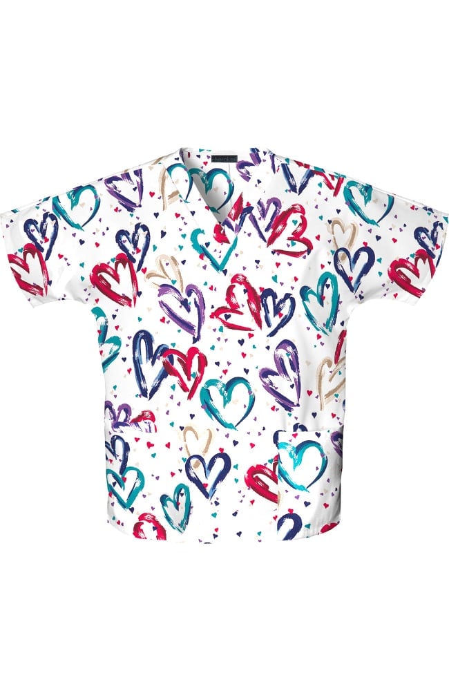 Women's KC Heart Scrub Top