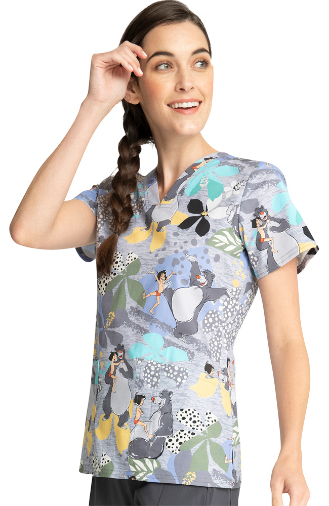 Clearance Tooniforms by Cherokee Women's Boogie Bear Print Scrub